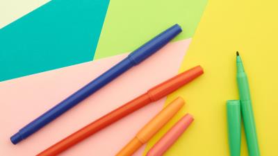 Felttip pens multicolored paper 4k wallpaper