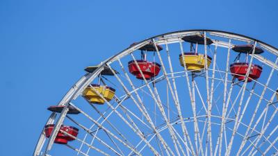 Ferris wheel amusement entertainment 4k wallpaper