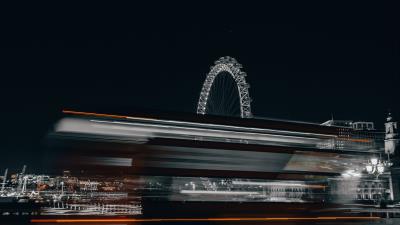 Ferris wheel attraction city image 4k wallpaper