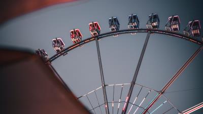 Ferris wheel attraction entertainment image 4k wallpaper