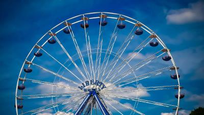 Ferris wheel attraction entertainment 4k wallpaper