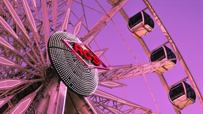 Ferris wheel construction attraction 4k wallpaper