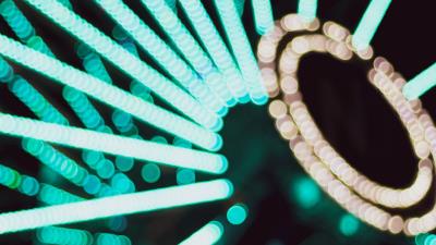 Ferris wheel lights blur 4k wallpaper