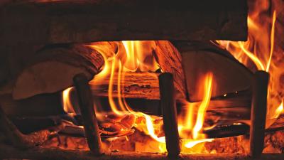 Fireplace fire firewood picture 4k wallpaper