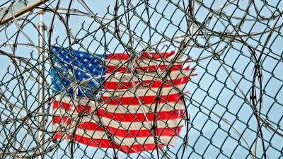 Flag united states barbed wire 4k wallpaper