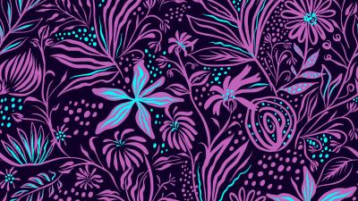 Flowers art patterns 4k wallpaper