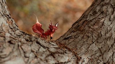 Fox toy crafts 4k wallpaper