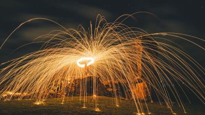 Freezelight long exposure sparks image 4k wallpaper