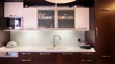 Furniture kitchen interior wood plasti 4k wallpaper