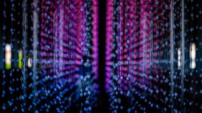 Garlands bulbs lights 4k wallpaper