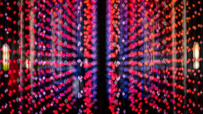 Garlands light lights 4k wallpaper