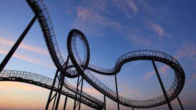 Germany duisburg roller coaster amusement 4k wallpaper
