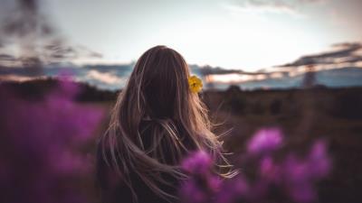 Girl hair flower 4k wallpaper