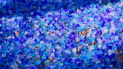 Glass blue gloss 4k wallpaper