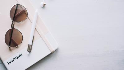 Glasses pen notebook 4k wallpaper