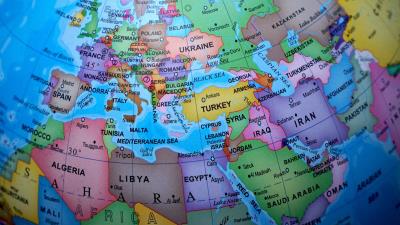 Globe map countries 4k wallpaper