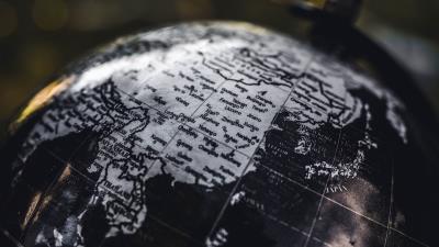 Globe map travel image 4k wallpaper