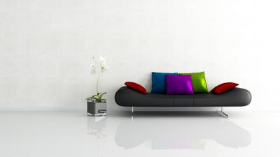 Graphics interior sofa cushion minimalis 4k wallpaper