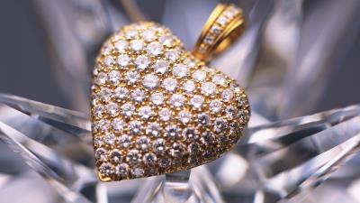 Heart emerald gol 4k wallpaper