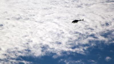 Helicopter sky clouds flight 4k wallpaper
