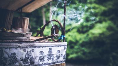 Incense incense sticks smoke 4k wallpaper