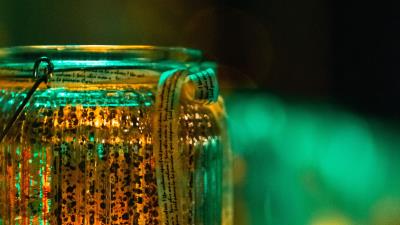 Jar glare bokeh 4k wallpaper