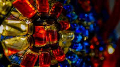 Jars bottles liquid 4k wallpaper