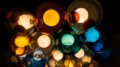 Lamp colorful glass 4k wallpaper