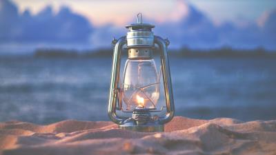 Lamp lantern fire 4k wallpaper