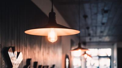 Lamp light bulb lampshade 4k wallpaper
