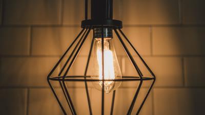 Lamp light bulb lighting 4k wallpaper
