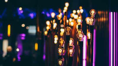 Lamps lighting blur 4k wallpaper