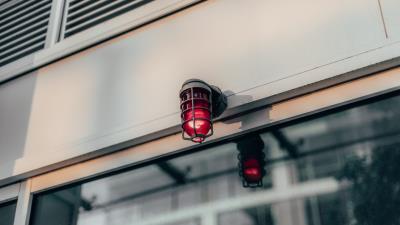 Lantern red light bulb 4k wallpaper