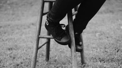 Legs stool bw 4k wallpaper