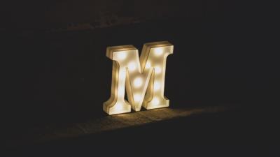 Letter backlight lamp 4k wallpaper