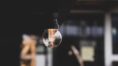 Light bulb edisons lamp light 4k wallpaper