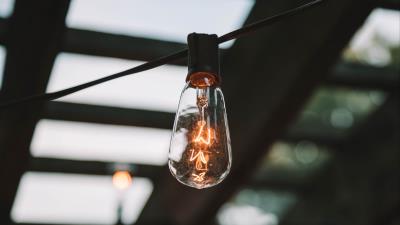 Light bulb electric light 4k wallpaper