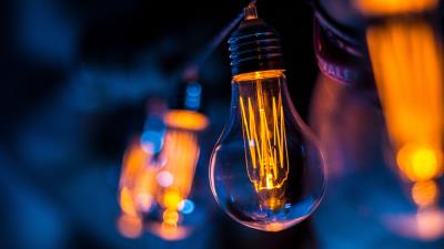 Light bulb electricity lighting image 4k wallpaper