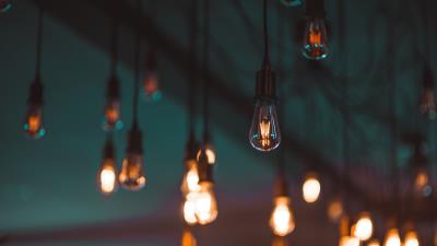 Light bulbs lighting electricity 4k wallpaper