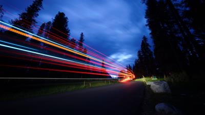 Light movement long exposure 4k wallpaper