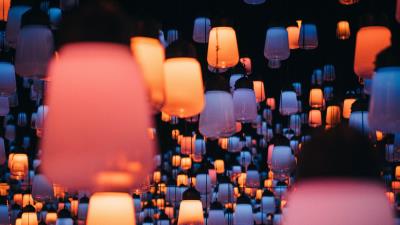 Lights bulbs glow 4k wallpaper