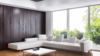 Living room light window balcony sofa tabl 4k wallpaper