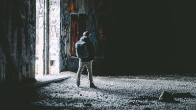 Loneliness alone graffiti 4k wallpaper