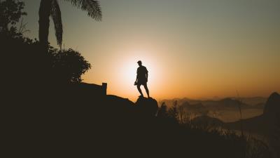 Loneliness alone silhouette 4k wallpaper