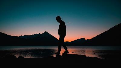 Lonely loneliness silhouette 4k wallpaper