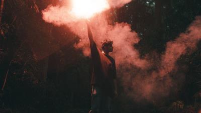 Man colored smoke smoke 4k wallpaper