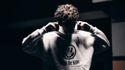 Man headphones music 4k wallpaper