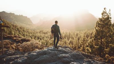 Man photographer mountains image 4k wallpaper