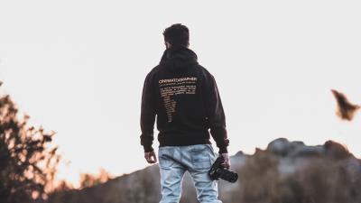 Man photographer mountains 4k wallpaper