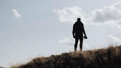 Man silhouette photographer 4k wallpaper